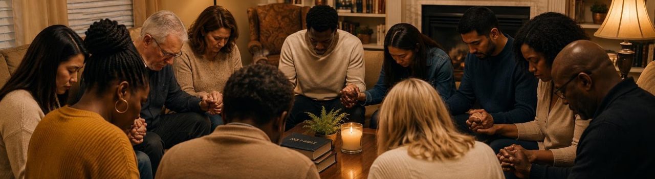 People praying